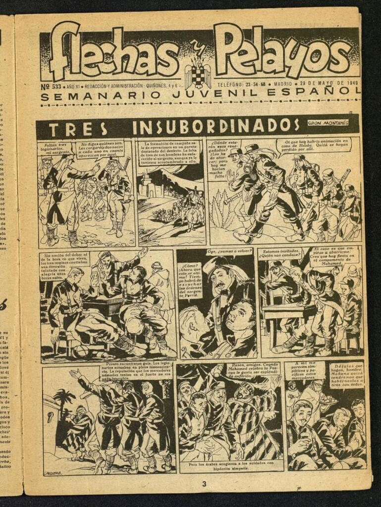 Miniatura de Flechas y Pelayos : semanario nacional infantil del 29 de mayo de 1949, nº 533
