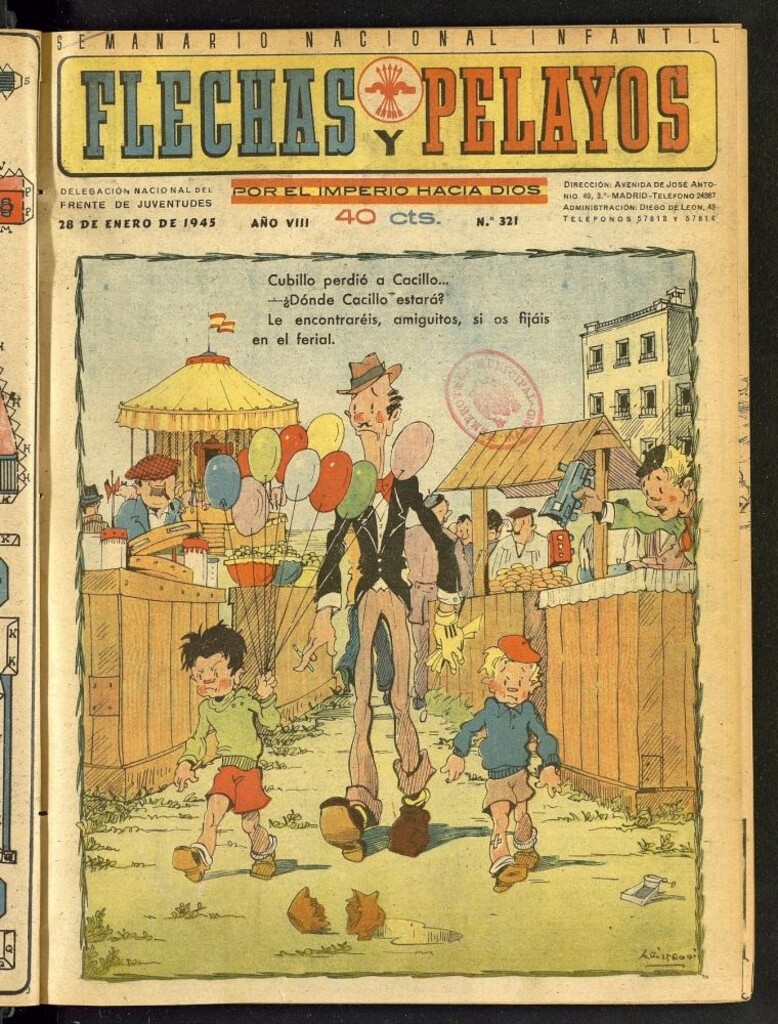 Miniatura de Flechas y Pelayos : semanario nacional infantil del 28 de enero de 1945, nº 321