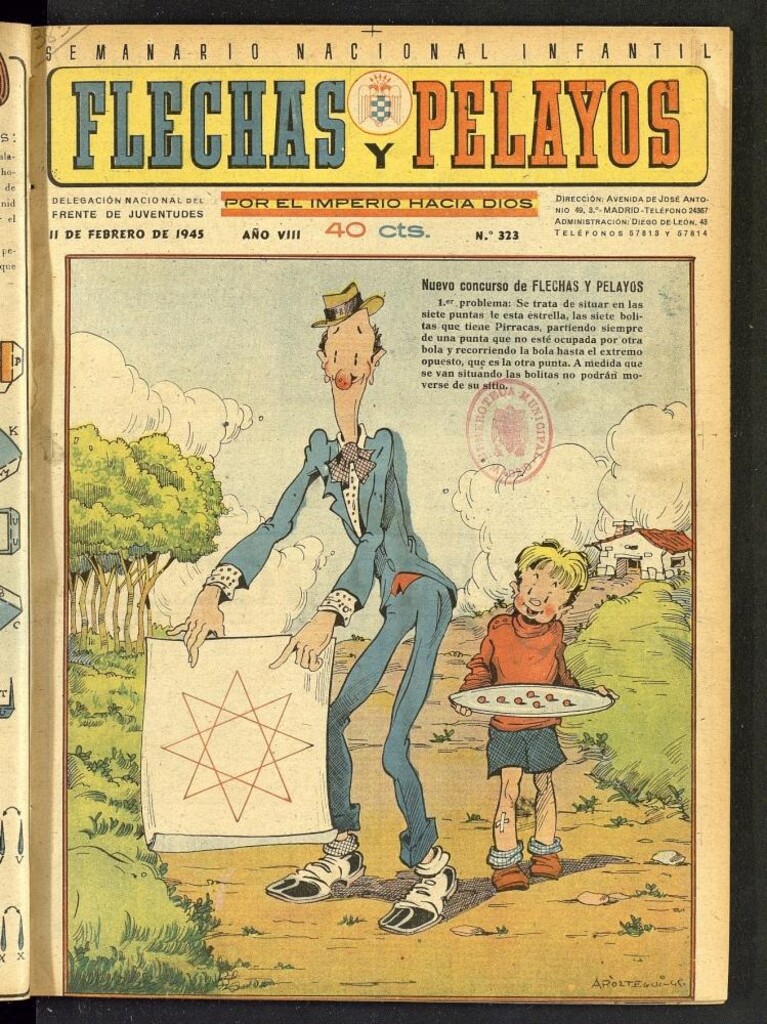 Miniatura de Flechas y Pelayos : semanario nacional infantil del 11 de febrero de 1945, nº 323