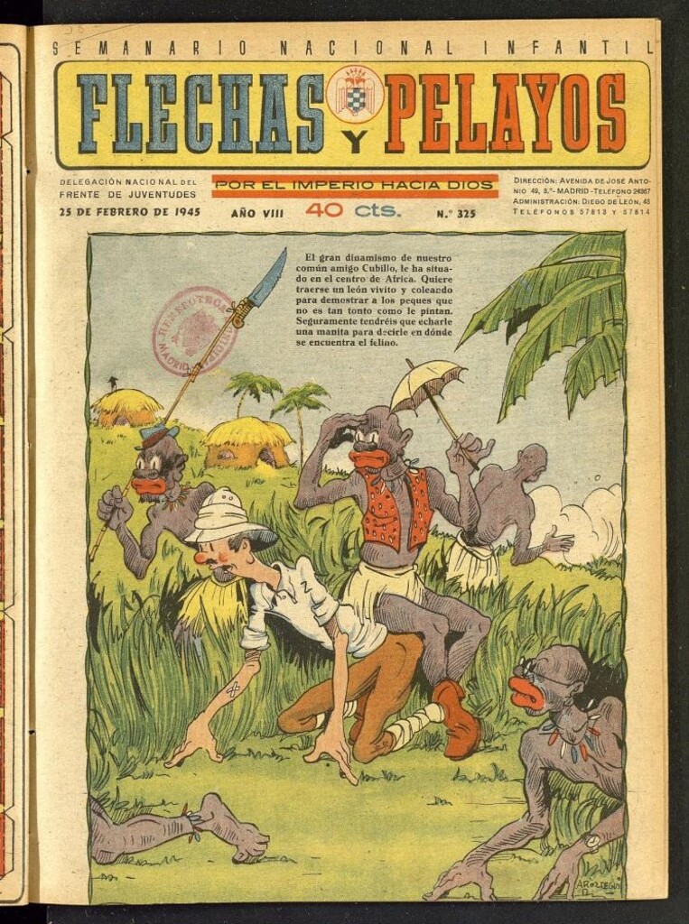 Miniatura de Flechas y Pelayos : semanario nacional infantil del 25 de febrero de 1945, nº 325