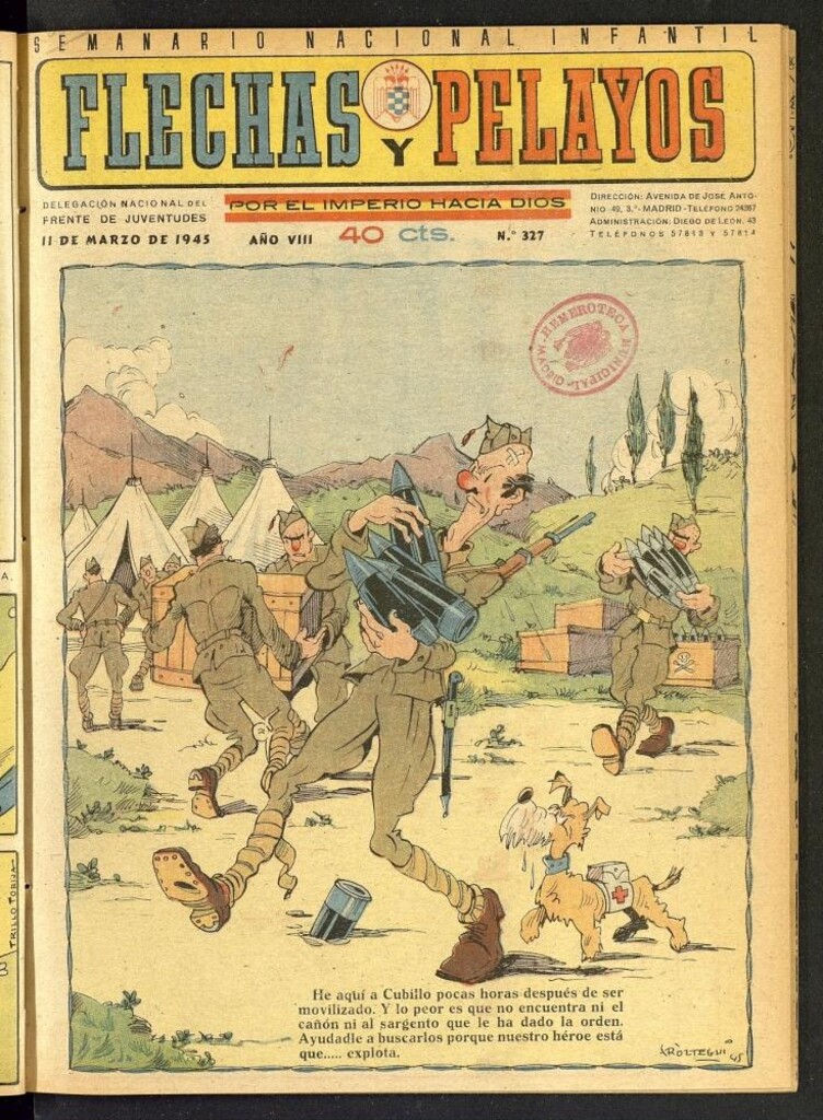 Miniatura de Flechas y Pelayos : semanario nacional infantil del 11 de marzo de 1945, nº 327