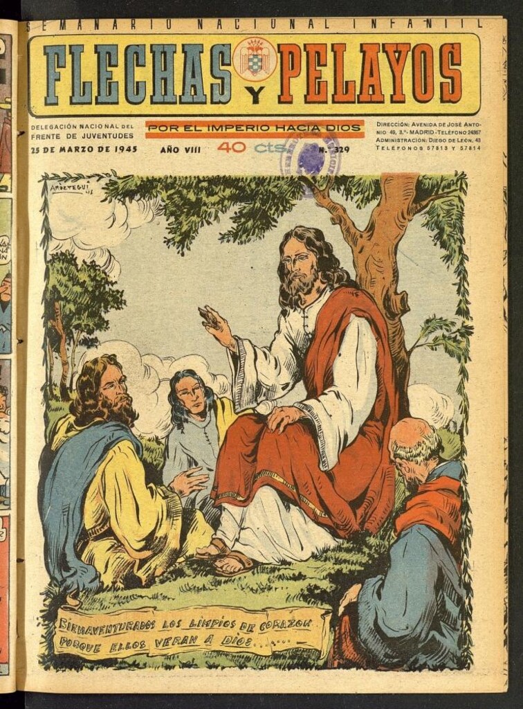 Miniatura de Flechas y Pelayos : semanario nacional infantil del 25 de marzo de 1945, nº 329