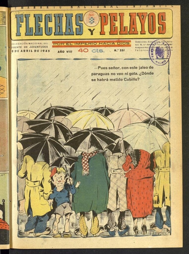 Miniatura de Flechas y Pelayos : semanario nacional infantil del 8 de abril de 1945, nº 331