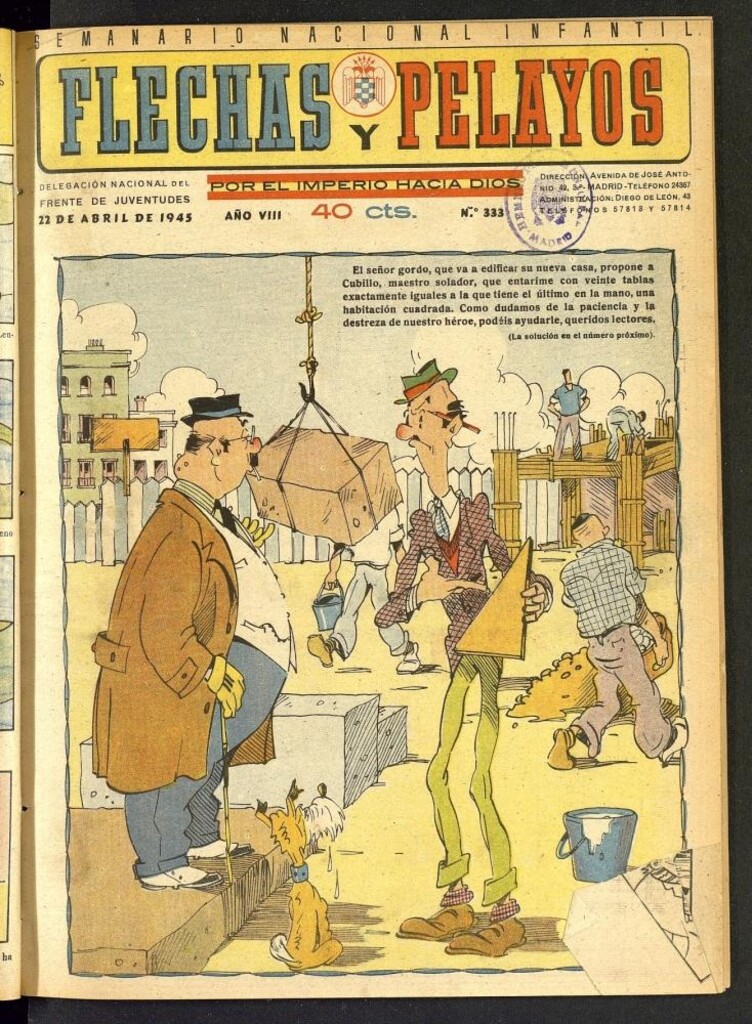 Miniatura de Flechas y Pelayos : semanario nacional infantil del 22 de abril de 1945, nº 333