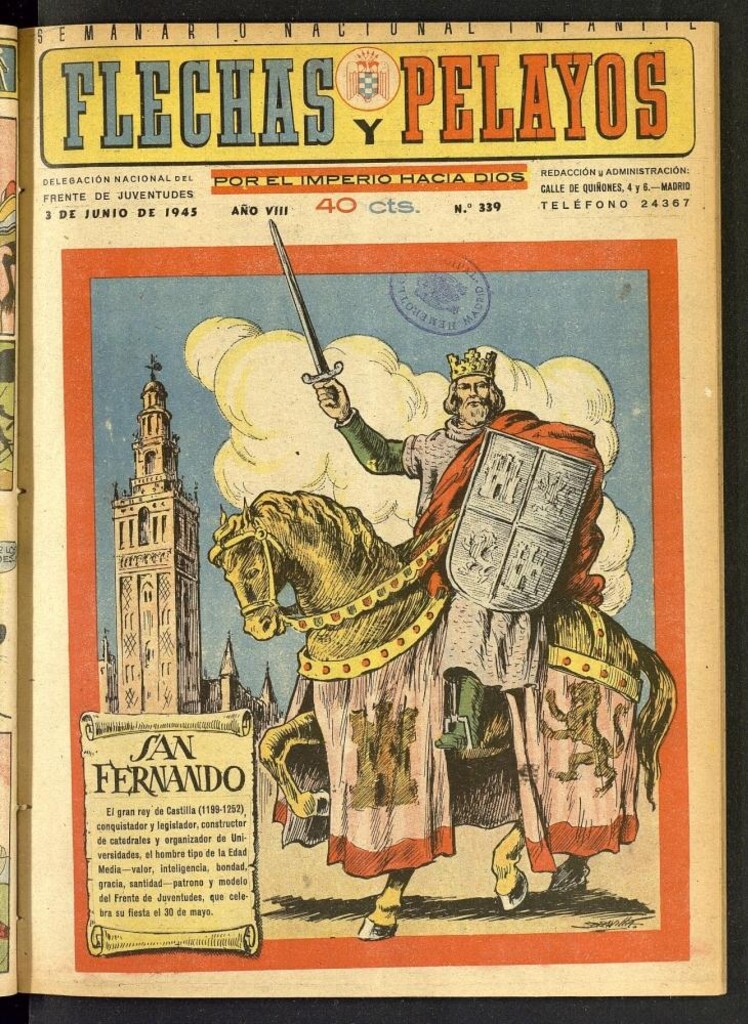 Miniatura de Flechas y Pelayos : semanario nacional infantil del 3 de junio de 1945, nº 339