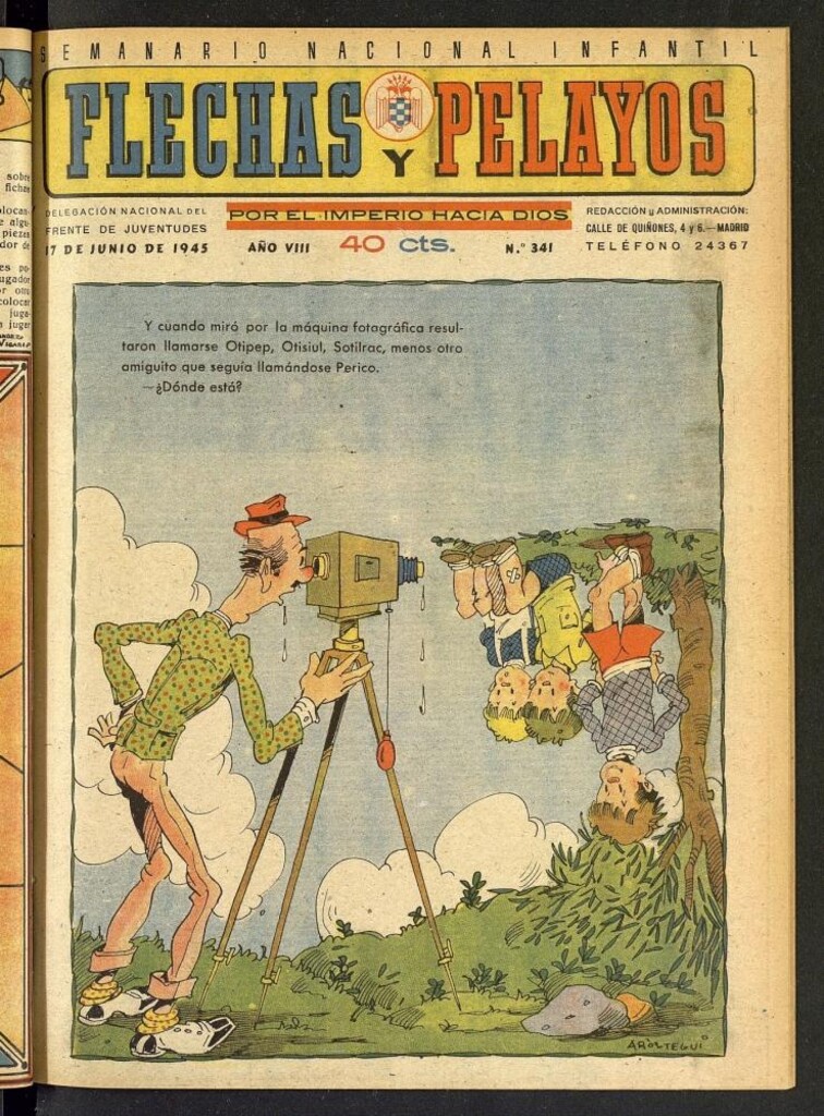 Miniatura de Flechas y Pelayos : semanario nacional infantil del 17 de junio de 1945, nº 341