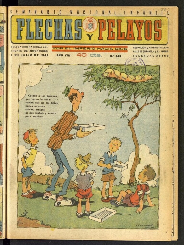 Miniatura de Flechas y Pelayos : semanario nacional infantil del 1 de julio de 1945, nº 343