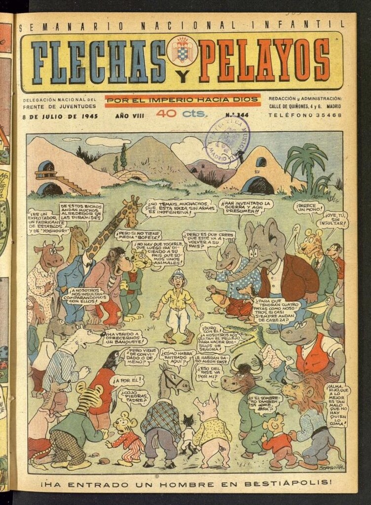 Miniatura de Flechas y Pelayos : semanario nacional infantil del 8 de julio de 1945, nº 344
