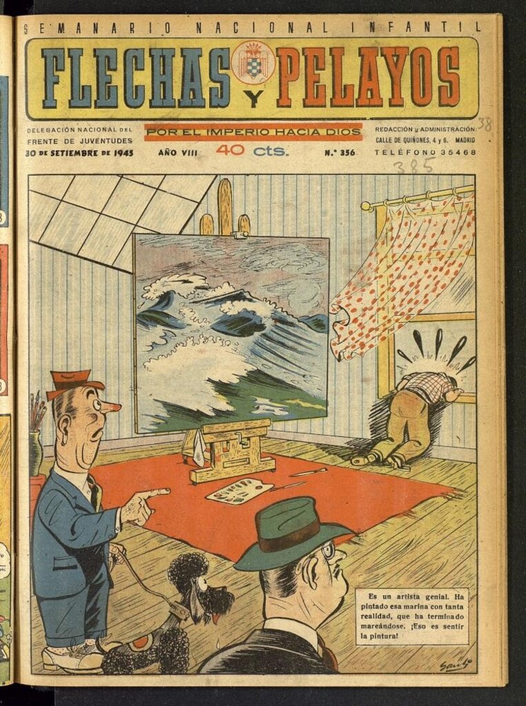Miniatura de Flechas y Pelayos : semanario nacional infantil del 30 de septiembre de 1945, nº 356