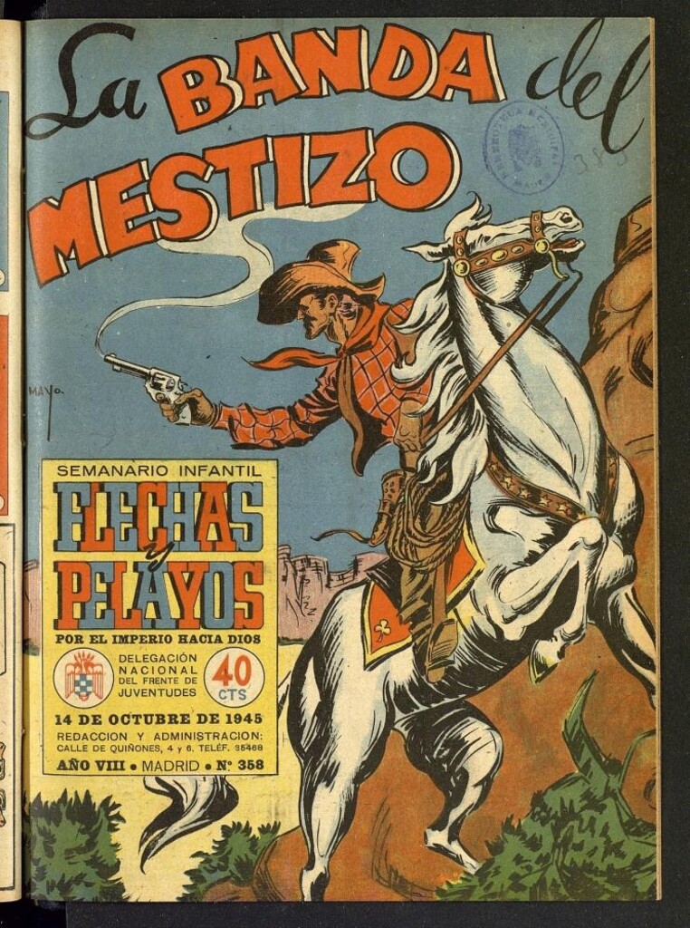 Miniatura de Flechas y Pelayos : semanario nacional infantil del 14 de octubre de 1945, nº 358