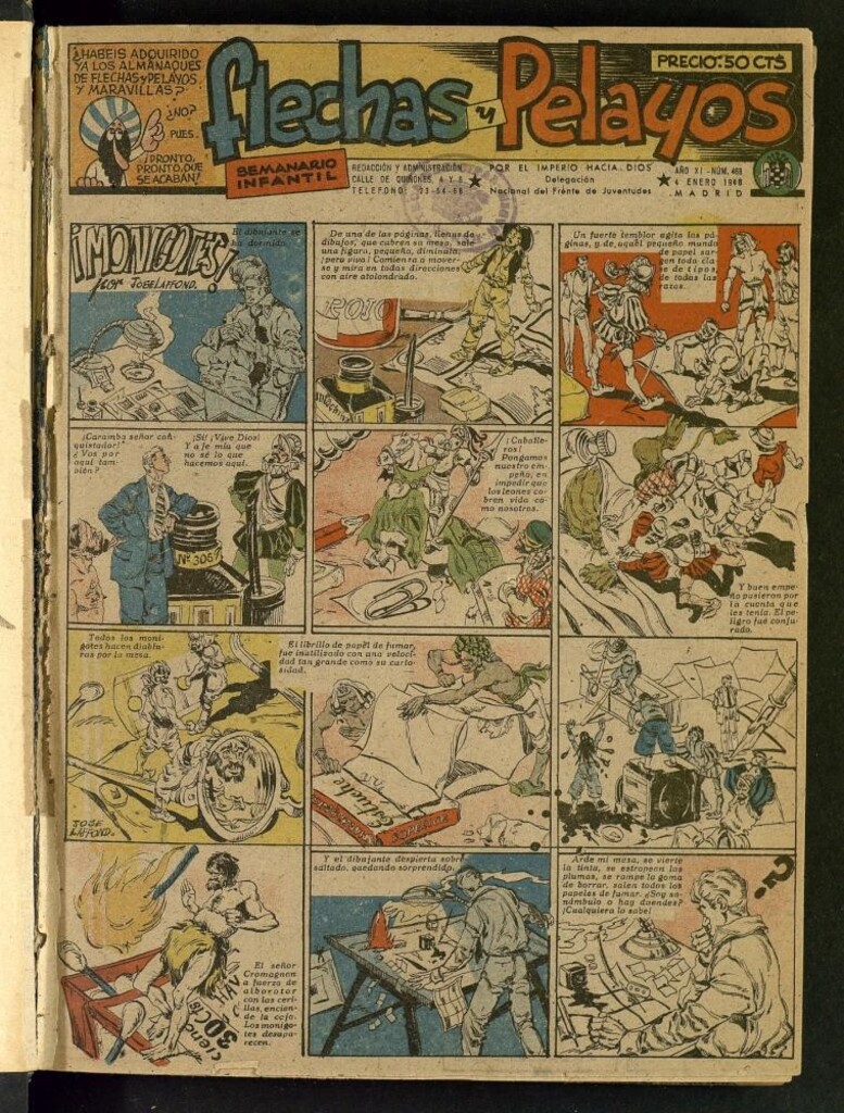 Miniatura de Flechas y Pelayos : semanario nacional infantil del 4 de enero de 1948, nº 468