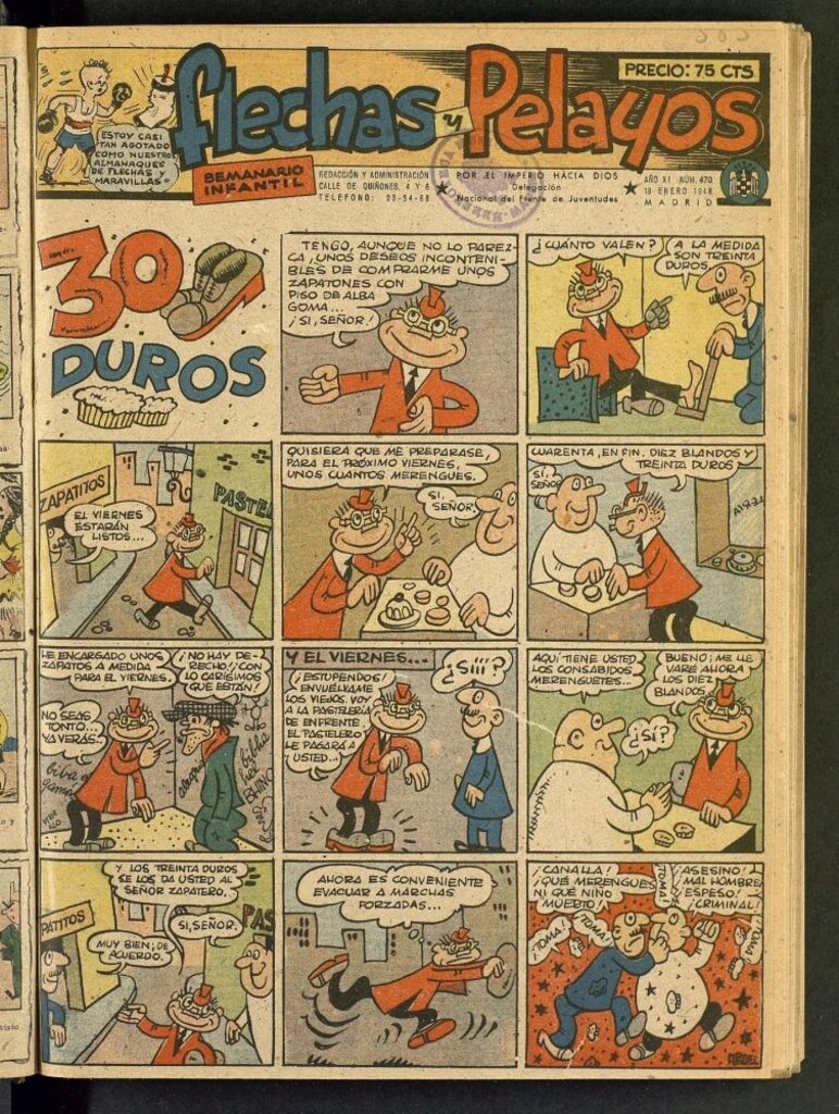 Miniatura de Flechas y Pelayos : semanario nacional infantil del 18 de enero de 1948, nº 470