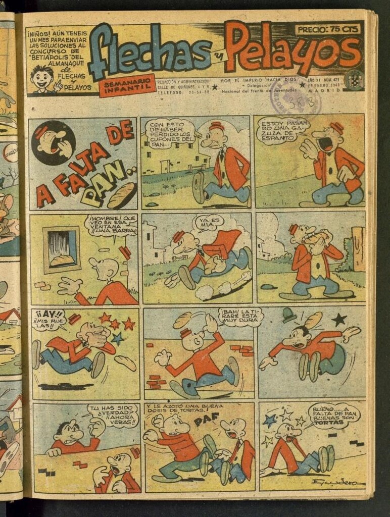 Miniatura de Flechas y Pelayos : semanario nacional infantil del 25 de enero de 1948, nº 471