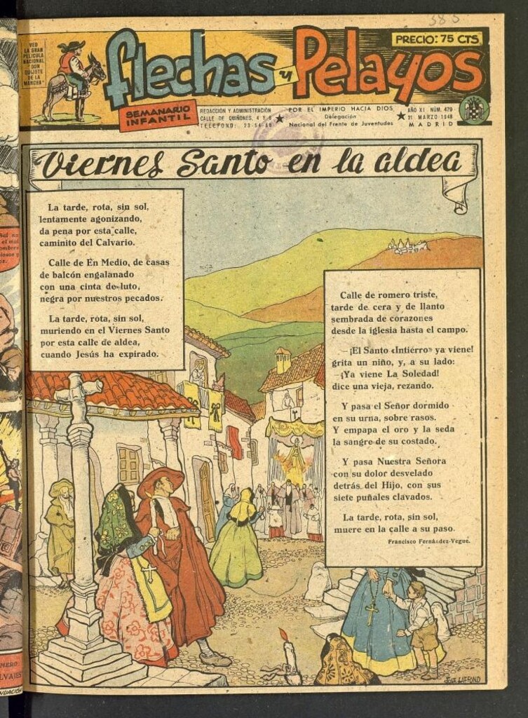 Miniatura de Flechas y Pelayos : semanario nacional infantil del 21 de marzo de 1948, nº 479