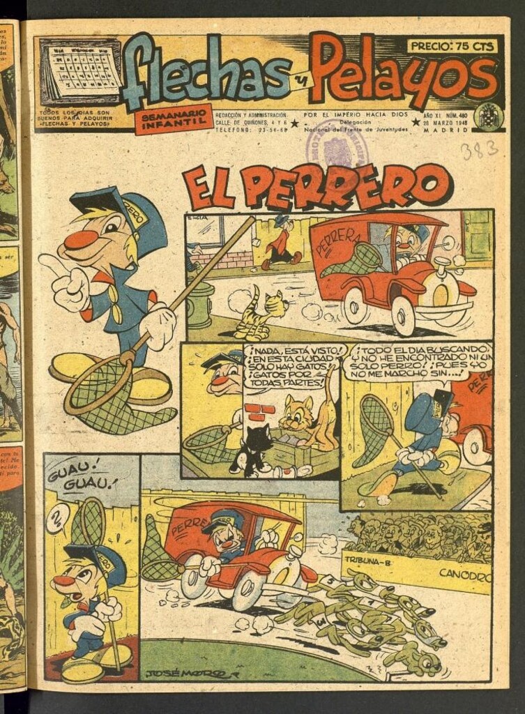Miniatura de Flechas y Pelayos : semanario nacional infantil del 28 de marzo de 1948, nº 480