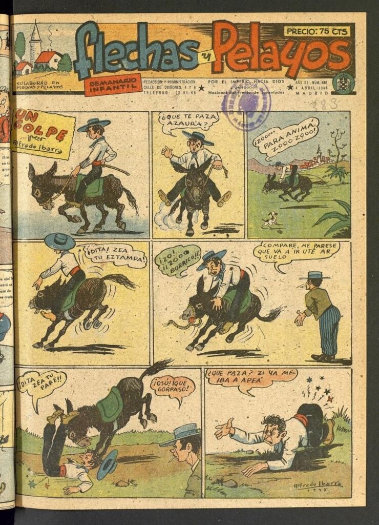 Miniatura de Flechas y Pelayos : semanario nacional infantil del 4 de abril de 1948, nº 481