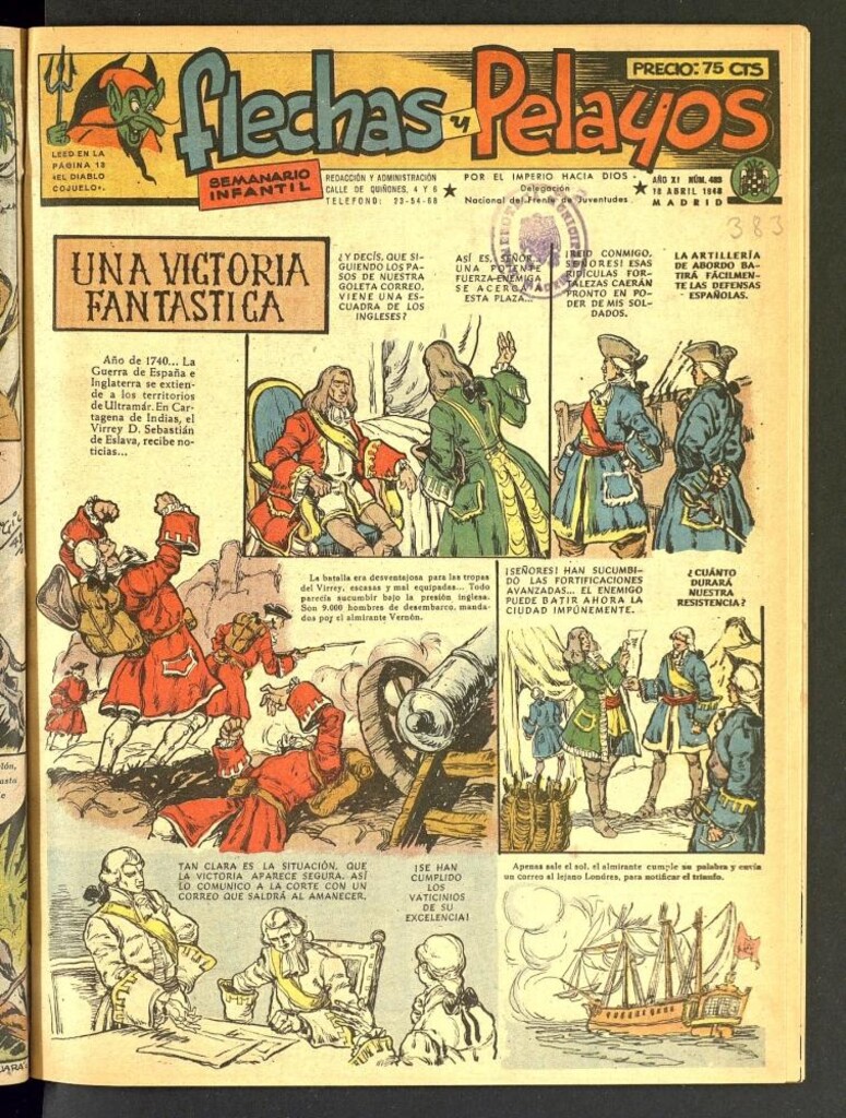 Miniatura de Flechas y Pelayos : semanario nacional infantil del 18 de abril de 1948, nº 483