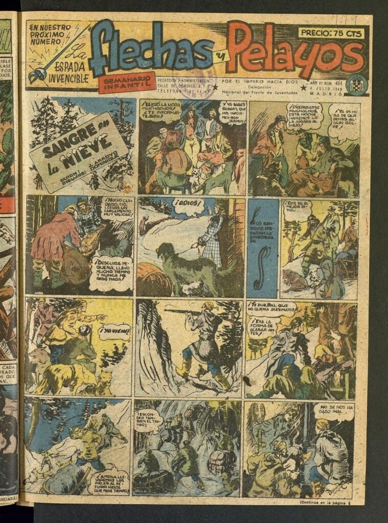 Miniatura de Flechas y Pelayos : semanario nacional infantil del 4 de julio de 1948, nº 494