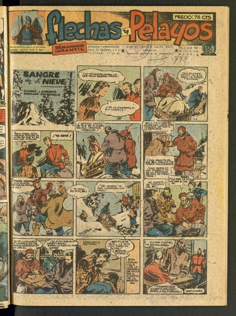 Miniatura de Flechas y Pelayos : semanario nacional infantil del 25 de julio de 1948, nº 497