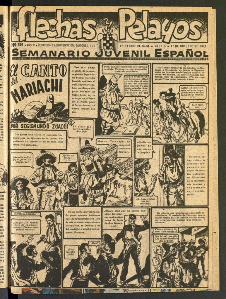 Miniatura de Flechas y Pelayos : semanario nacional infantil del 17 de octubre de 1948, nº 509