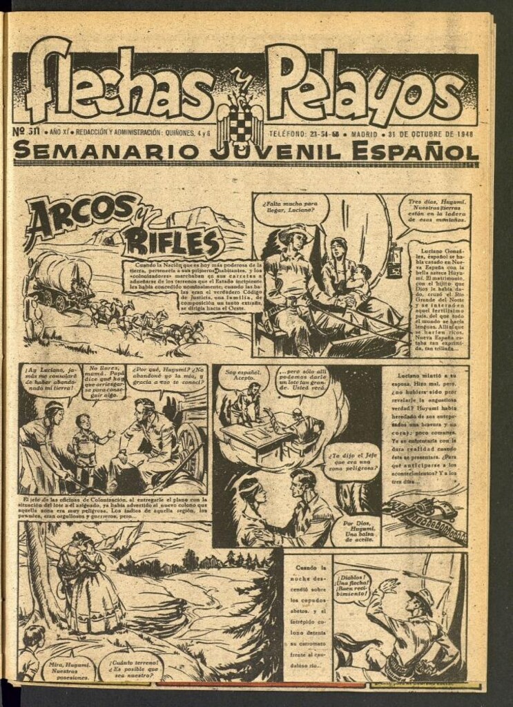 Miniatura de Flechas y Pelayos : semanario nacional infantil del 31 de octubre de 1948, nº 511