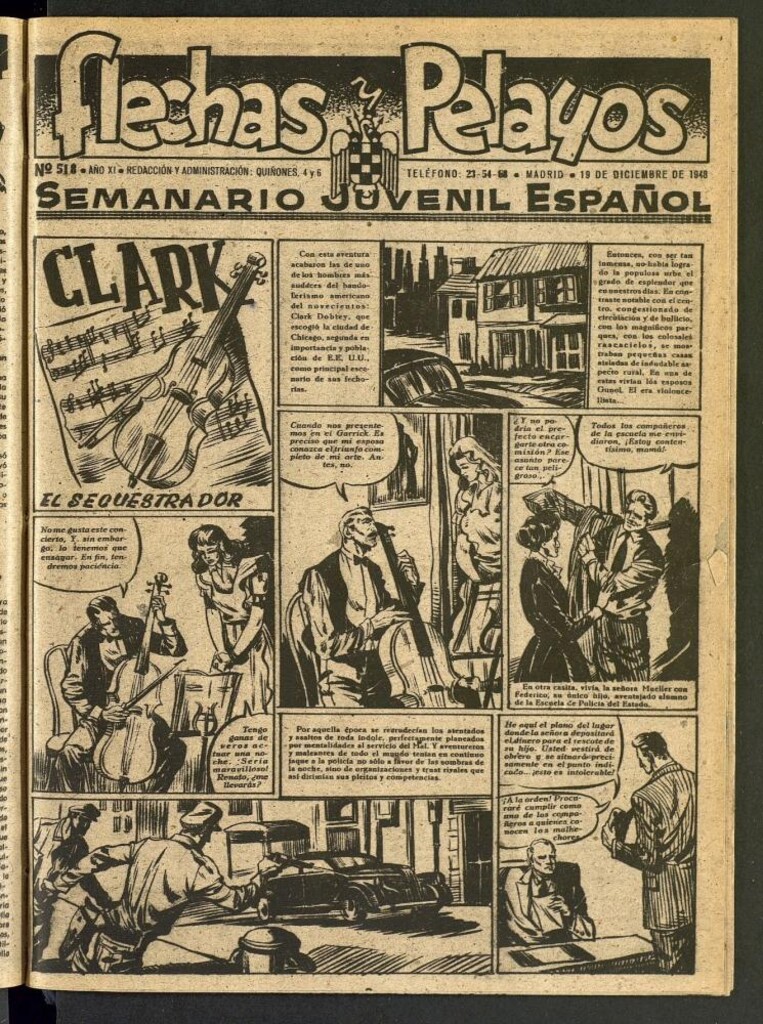 Miniatura de Flechas y Pelayos : semanario nacional infantil del 19 de diciembre de 1948, nº 518