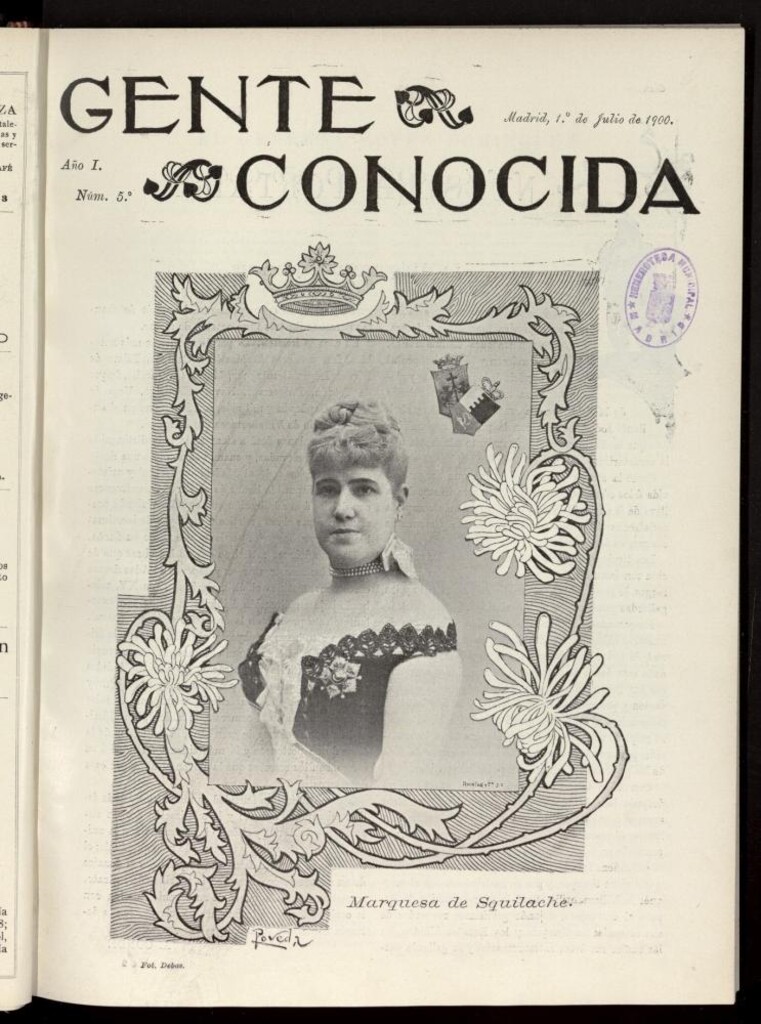 Miniatura de Gente Conocida del 1 de julio de 1900, nº 5