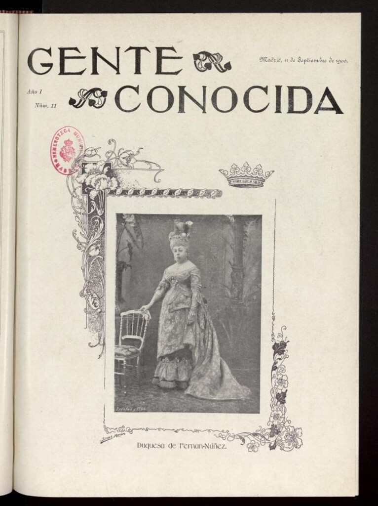 Miniatura de Gente Conocida del 11 de septiembre de 1900, nº 11