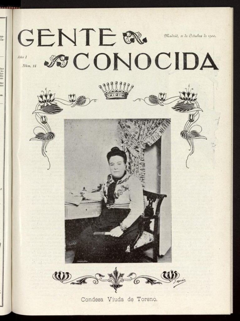 Miniatura de Gente Conocida del 21 de octubre de 1900, nº 14
