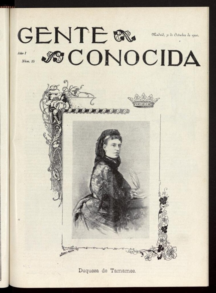 Miniatura de Gente Conocida del 31 de octubre de 1900, nº 15