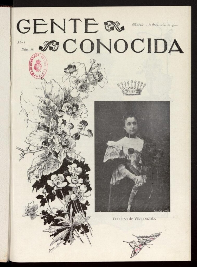 Miniatura de Gente Conocida del 11 de diciembre de 1900, nº 18