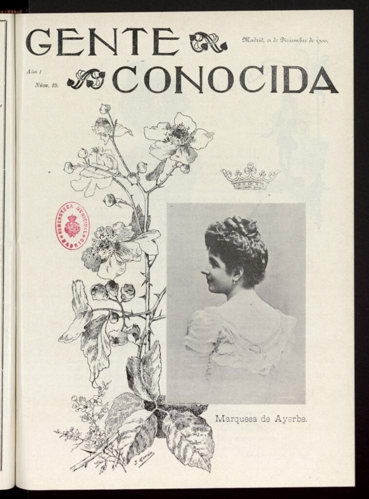 Miniatura de Gente Conocida del 21 de diciembre de 1900, nº 19