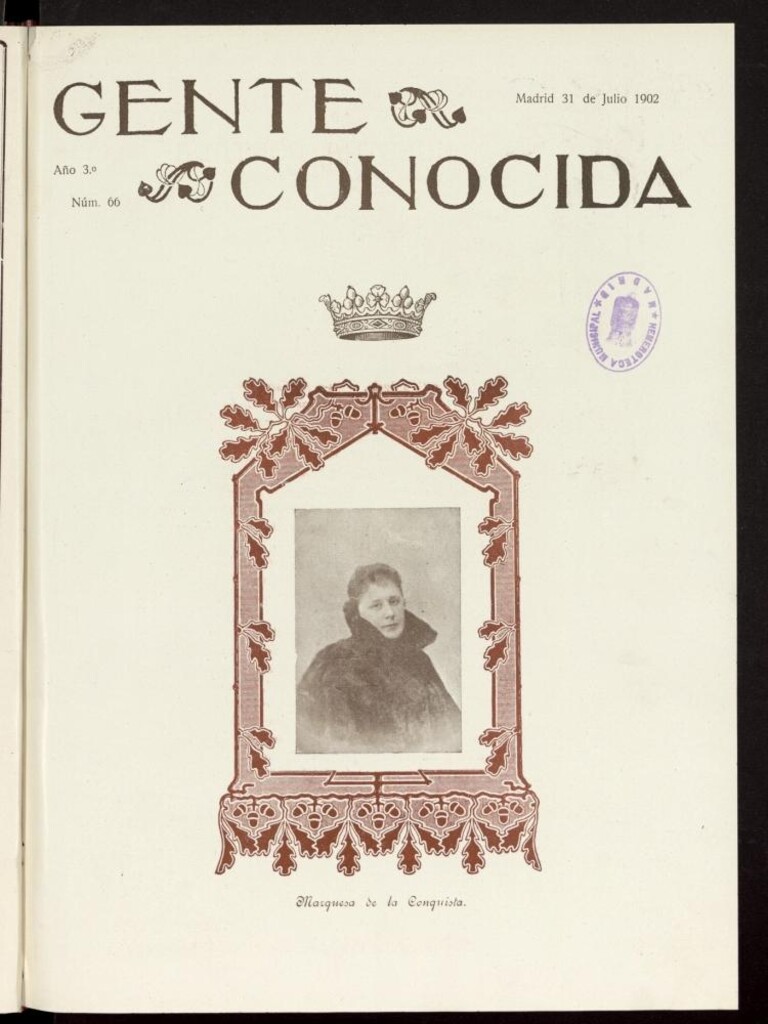 Miniatura de Gente Conocida del 31 de julio de 1902, nº 66