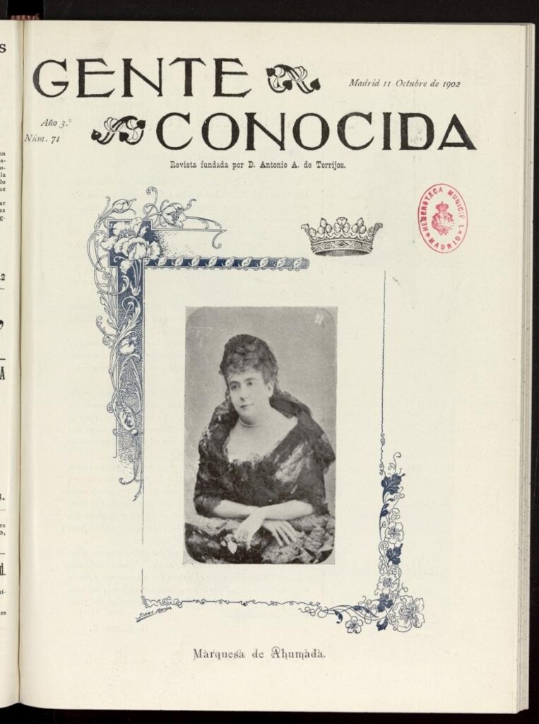 Miniatura de Gente Conocida del 11 de octubre de 1902, nº 71