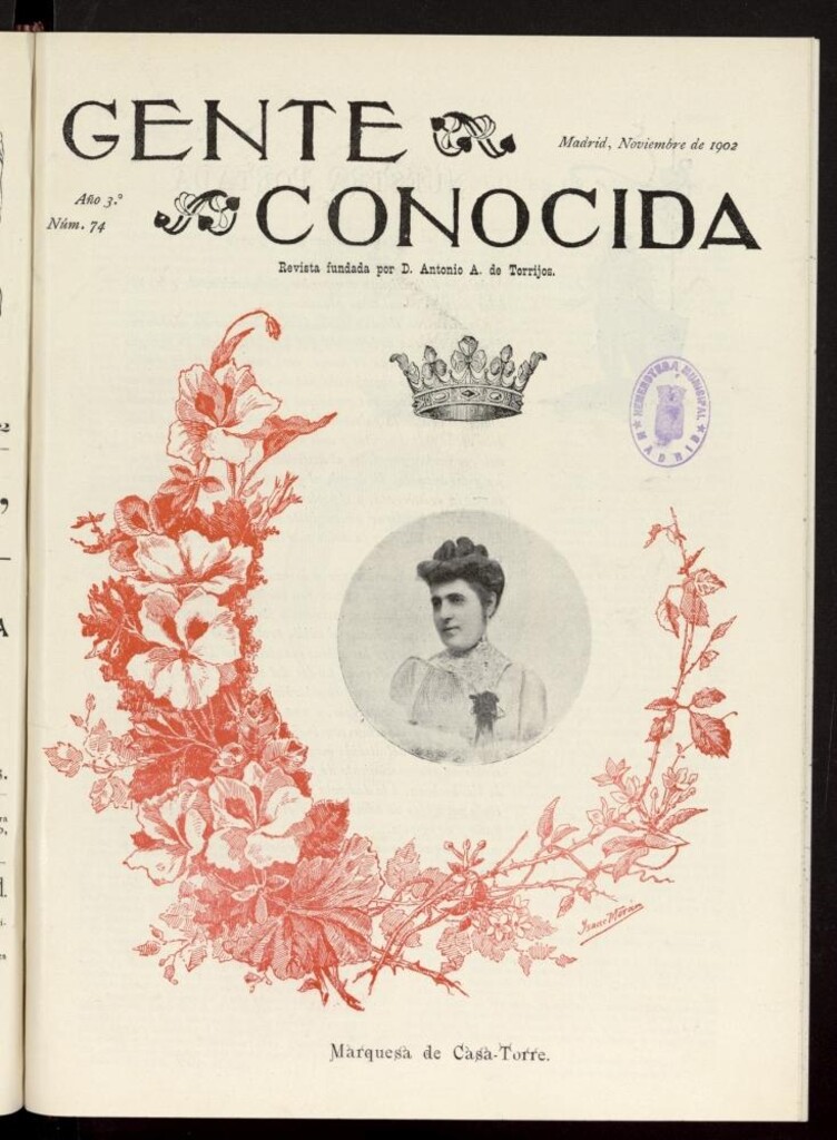 Miniatura de Gente Conocida de noviembre de 1902, nº 74