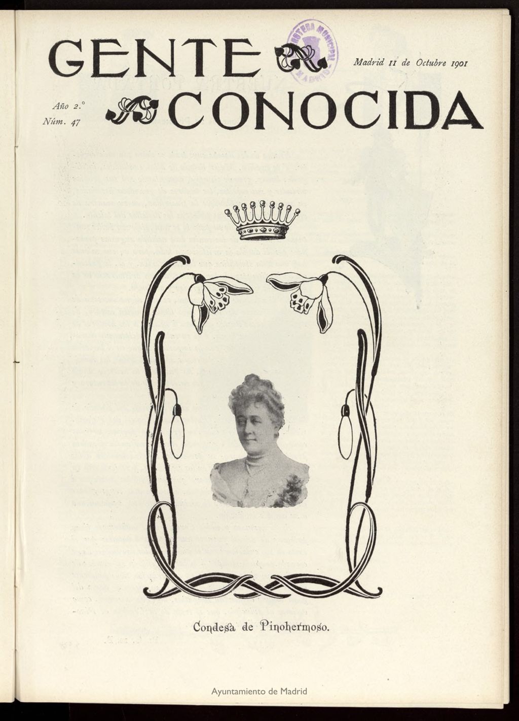 Miniatura de Gente Conocida del 11 de octubre de 1901, nº 47