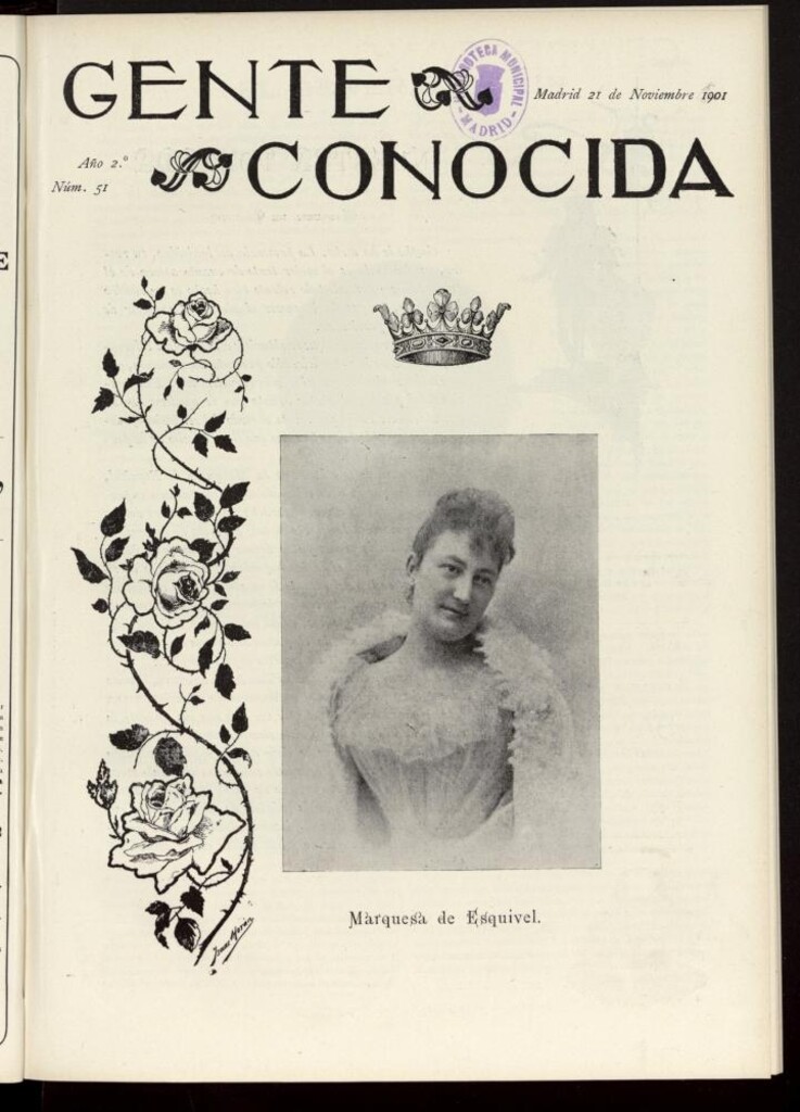 Miniatura de Gente Conocida del 21 de noviembre de 1901, nº 51