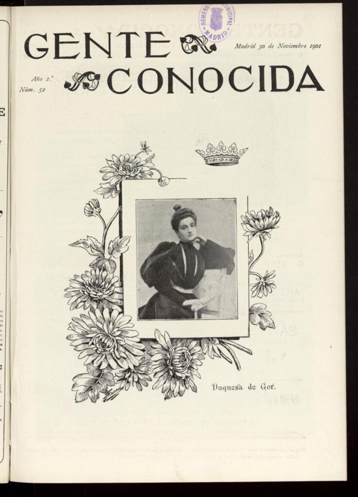 Miniatura de Gente Conocida del 30 de noviembre de 1901, nº 52