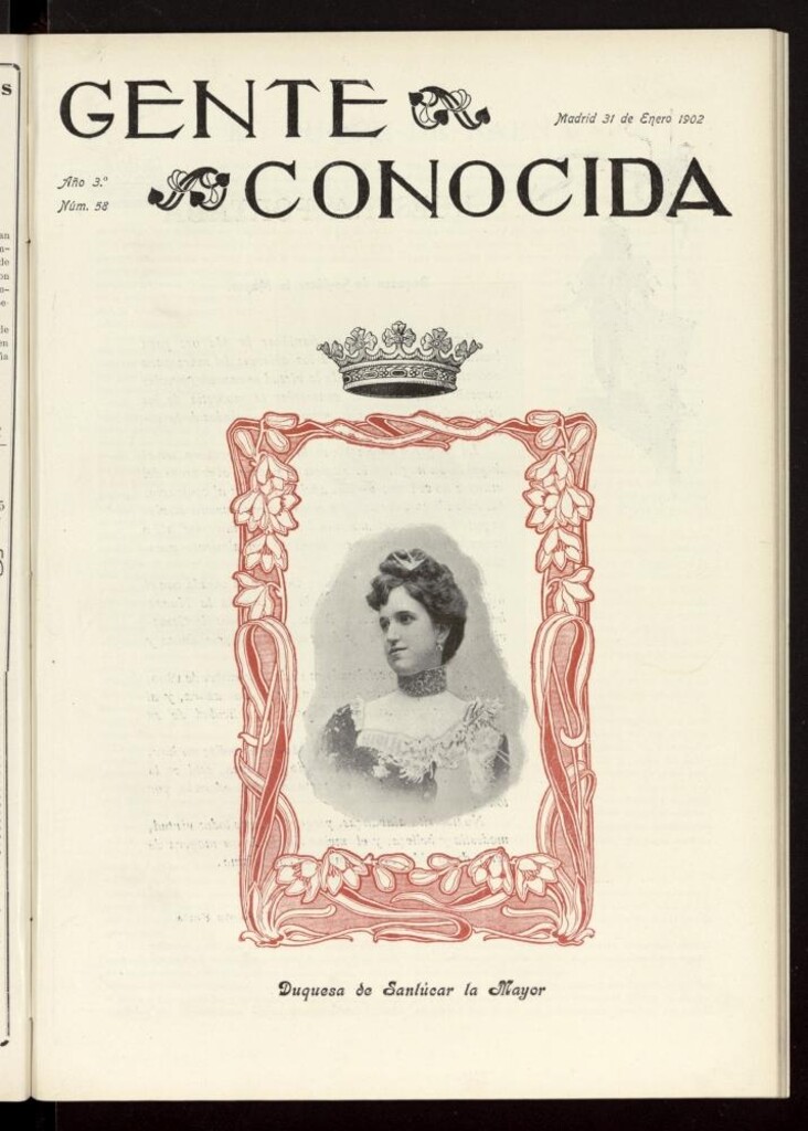 Miniatura de Gente Conocida del 31 de enero de 1902, nº 58