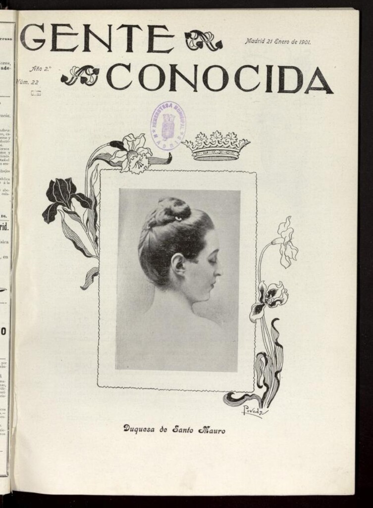 Miniatura de Gente Conocida del 21 de enero de 1901, nº 22