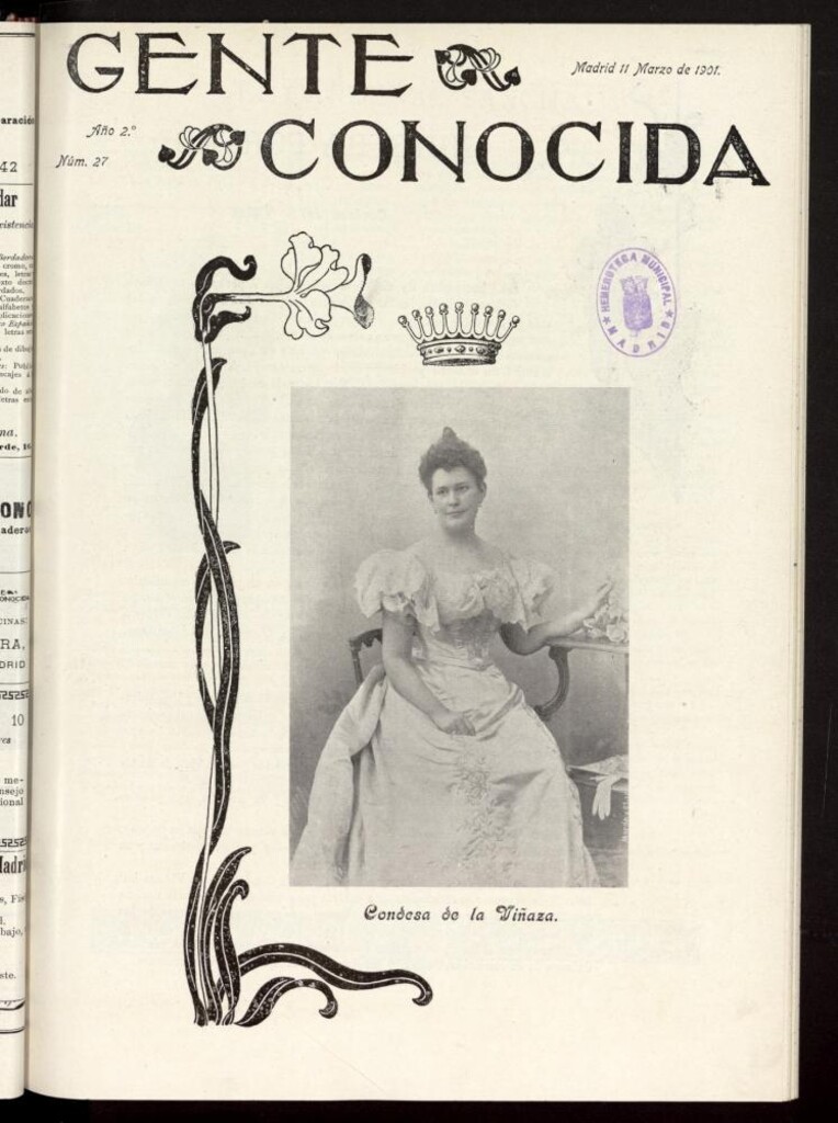 Miniatura de Gente Conocida del 11 de marzo de 1901, nº 27