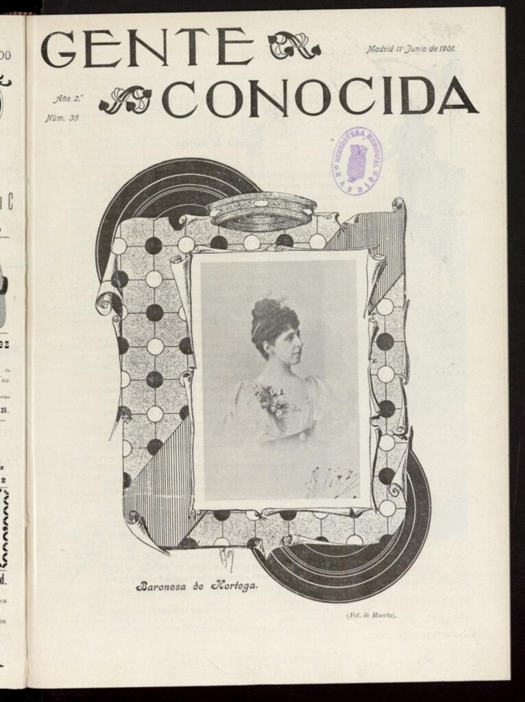 Miniatura de Gente Conocida del 11 de junio de 1901, nº 35