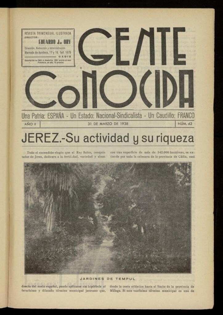 Miniatura de Gente Conocida : revista semanal ilustrada del 31 de marzo de 1938, nº 42