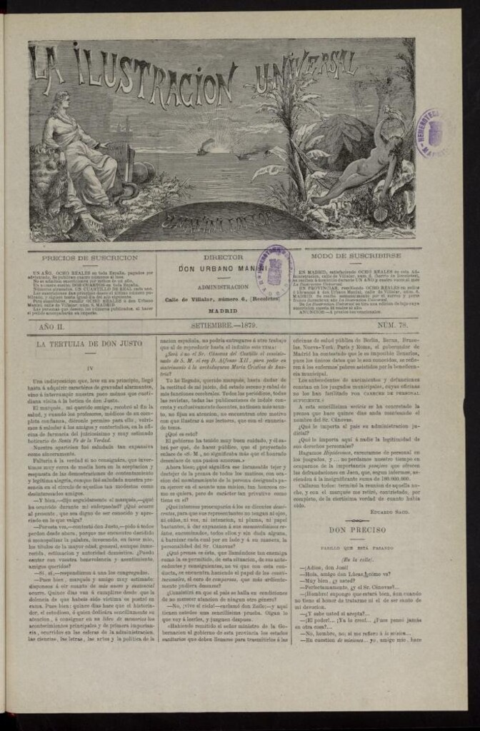 Miniatura de La Ilustración Universal de septiembre de 1879, nº  78