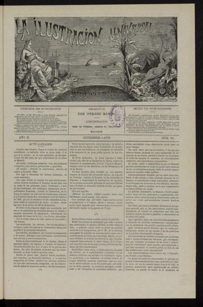 Miniatura de La Ilustración Universal de septiembre de 1879, nº  79