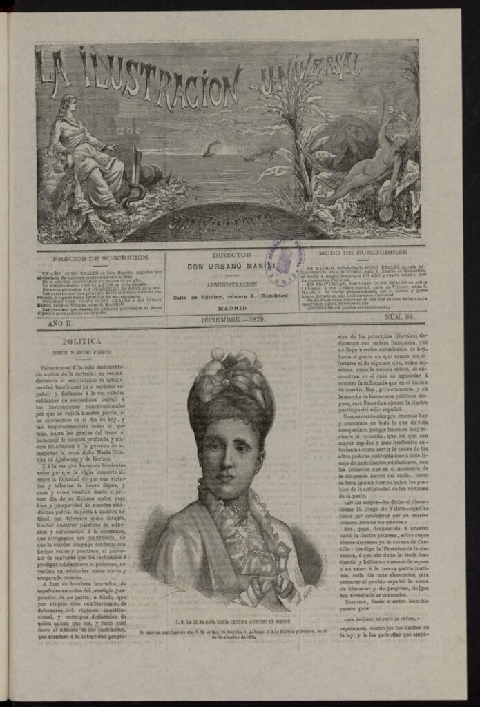 Miniatura de La Ilustración Universal de diciembre de 1879, nº  89