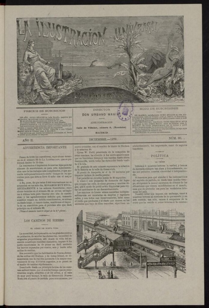 Miniatura de La Ilustración Universal de diciembre de 1879, nº  90