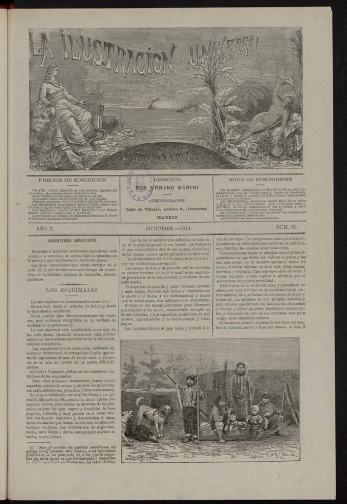 Miniatura de La Ilustración Universal de diciembre de 1879, nº  91