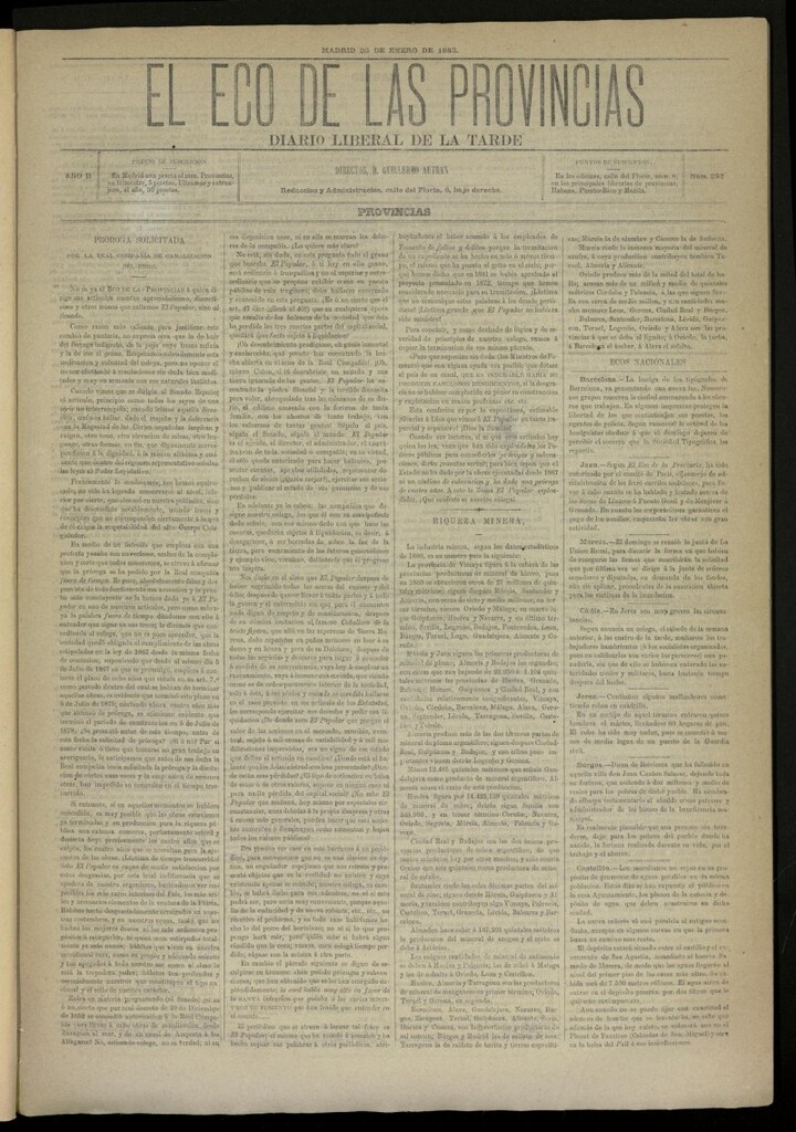 Miniatura de El Eco de las Provincias de 20 de enero de 1883, nº 282
