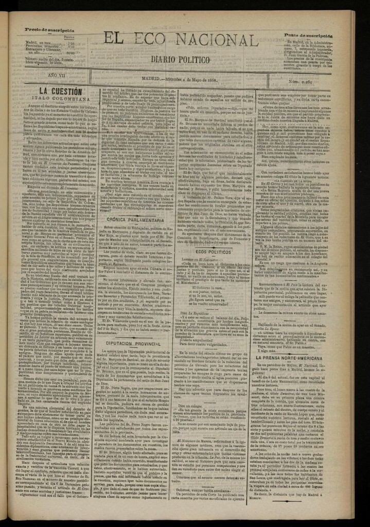 Miniatura de El Eco Nacional de 2 de mayo de 1888, nº 2254